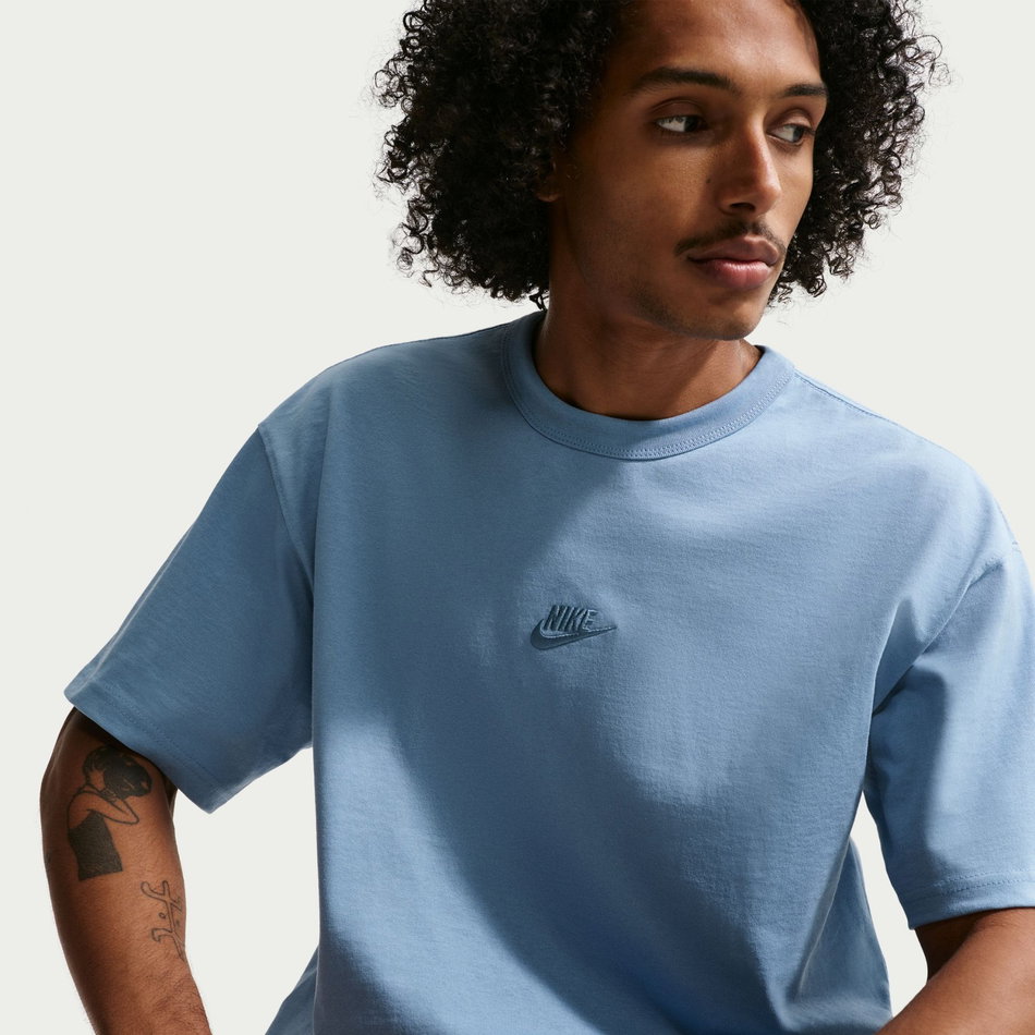 Nsw Tee Premium Essential Erkek Mavi Tişört