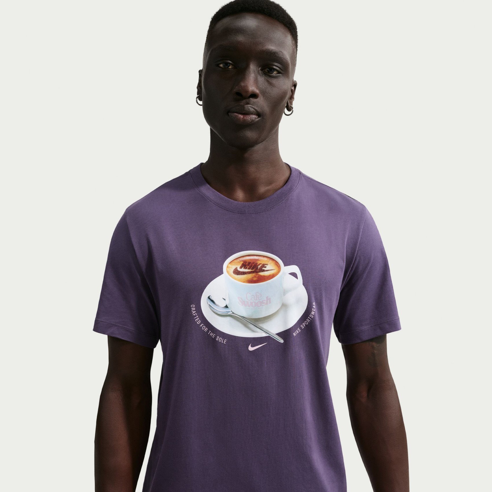 Nike Nsw Tee Std Cafe Swoosh Mug Erkek Mor Tişört IH1159-573