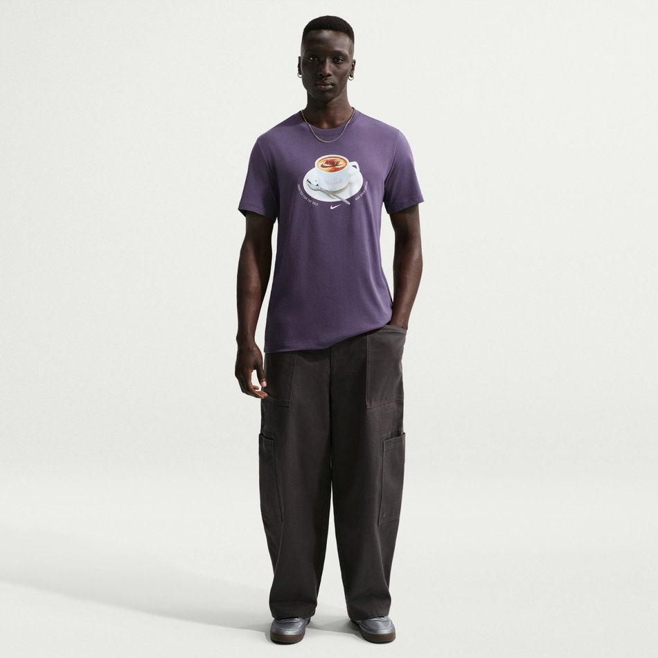 Nsw Tee Std Cafe Swoosh Mug Erkek Mor Tişört