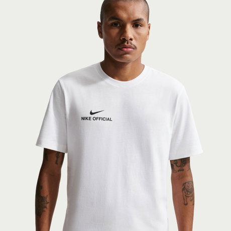 NIKE - Nsw Tee Std Nike Official Erkek Beyaz Tişört