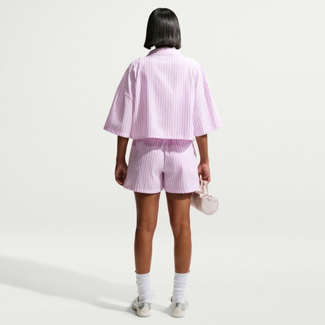NIKE - Offline Woven Poplin Stripe Short Kadın Mor Şort (1)