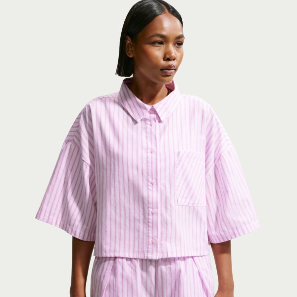 Женская футболка Nike Offline Woven Poplin Stripe Ss