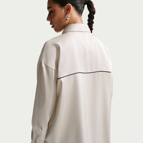 NIKE - Offline Woven Satin Ls Top Kadın Sweatshirt (1)