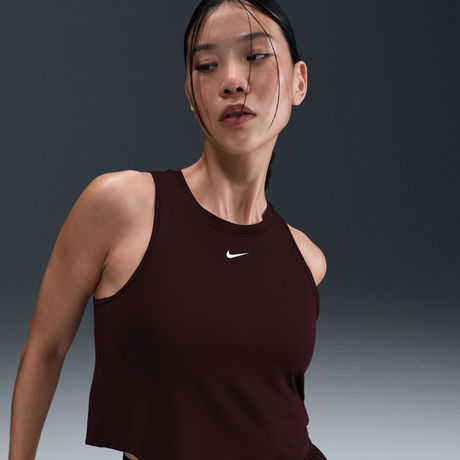 NIKE - One Classic Dri-FIT Crop Tank Kadın Bordo Atlet
