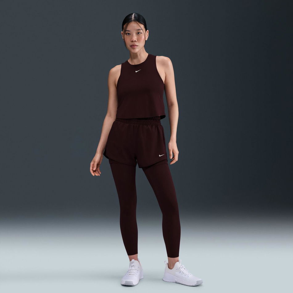 One Classic Dri-FIT Crop Tank Kadın Bordo Atlet