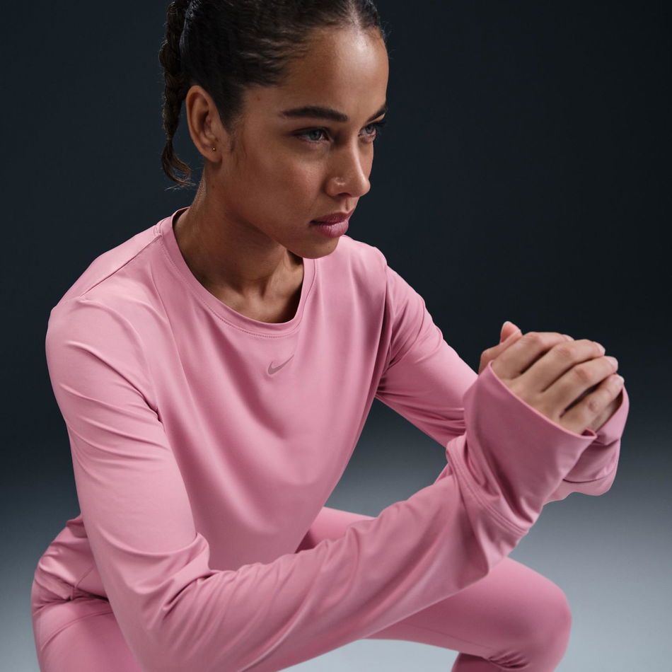 One Classic Dri-FIT LS Top Kadın Pembe Sweatshirt