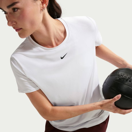 NIKE - One Classic Dri-FIT Ss Top Kadın Beyaz Tişört