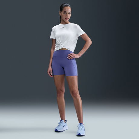 NIKE - One Classic Dri-FIT Twist SS Top Kadın Beyaz Tişört
