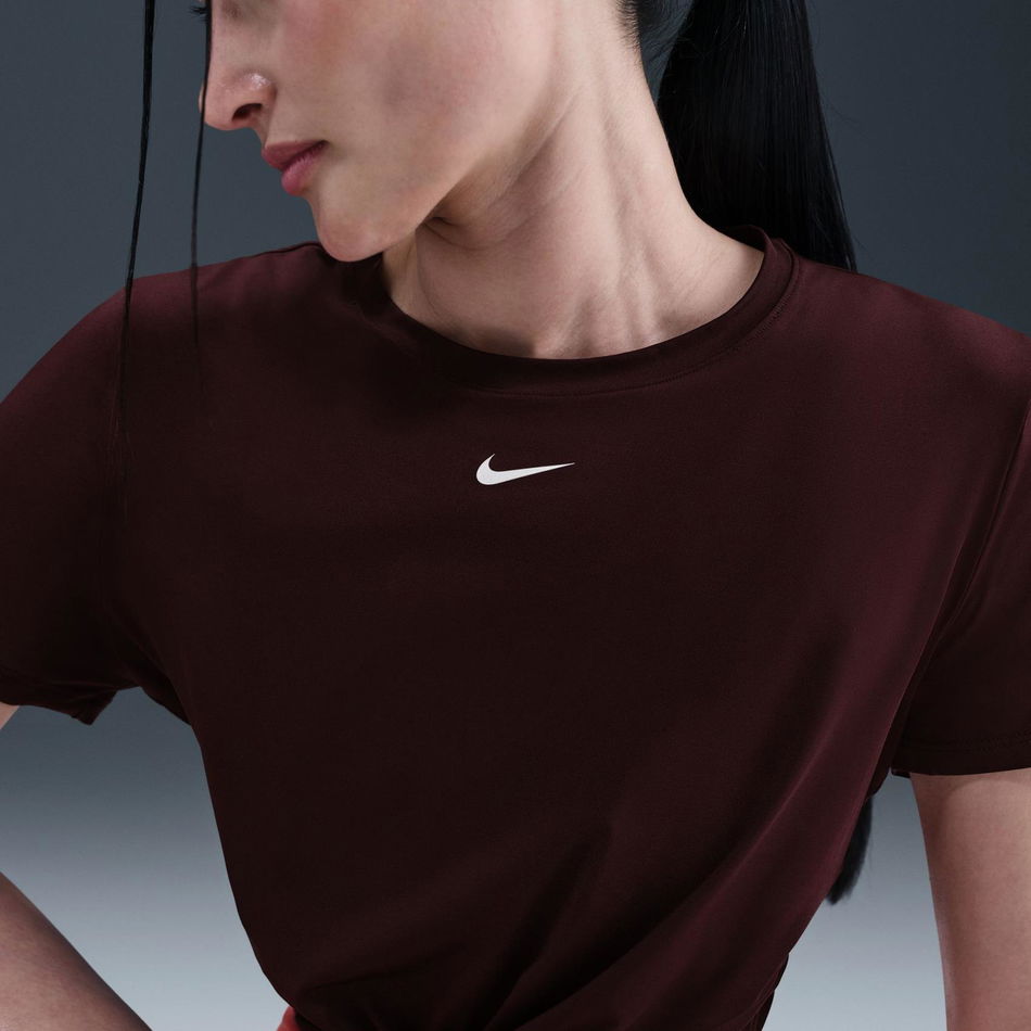 One Classic Dri-FIT Twist SS Top Kadın Bordo Tişört