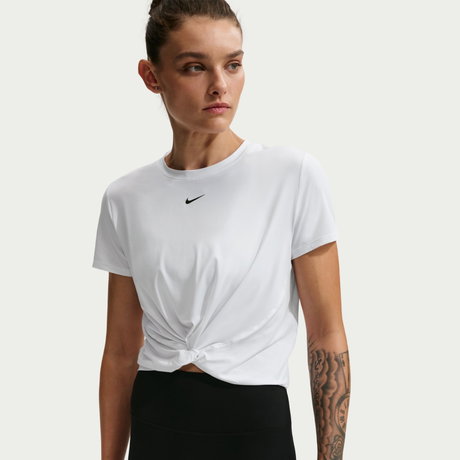 NIKE - One Classic Twist Ss Kadın Beyaz Tişört