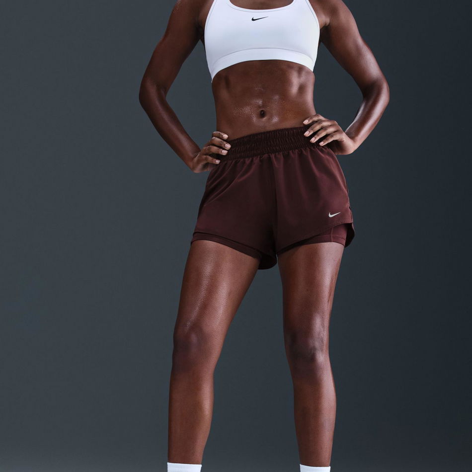 One Dri Fit 3In 2N1 Short Kadın Bordo Şort