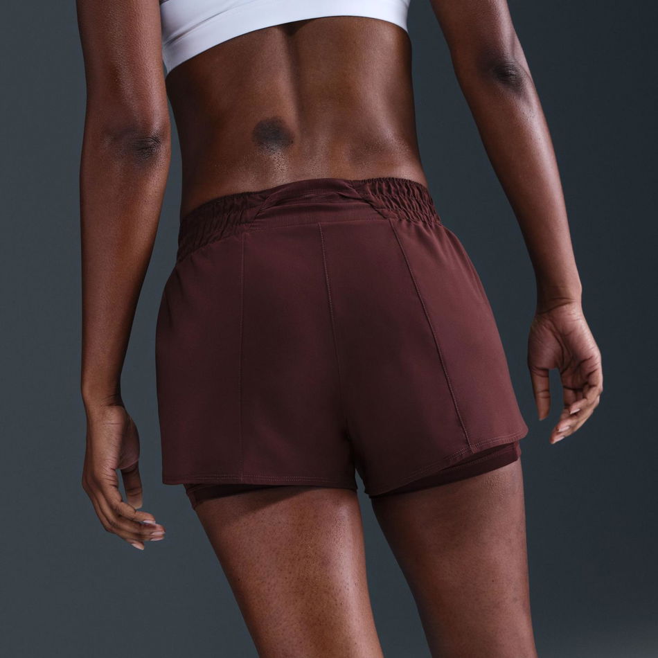 One Dri Fit 3In 2N1 Short Kadın Bordo Şort