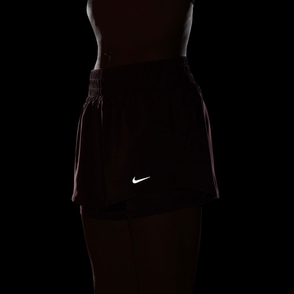 One Dri Fit 3In 2N1 Short Kadın Bordo Şort