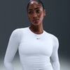 NIKE - One Dri-FIT Fitted LS Top Kadın Beyaz Sweatshirt (1)