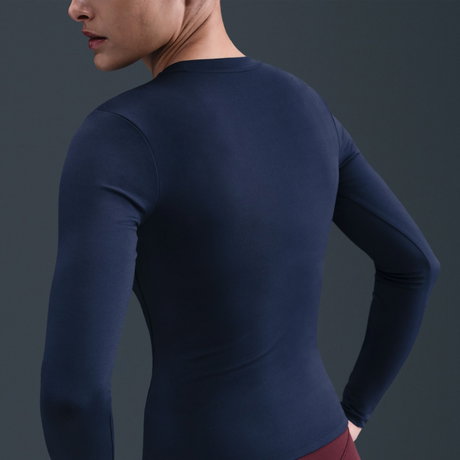 NIKE - One Dri-FIT Fitted Ls Top Kadın Mavi Sweatshirt (1)