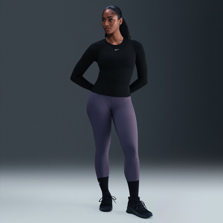 One Dri-FIT Fitted LS Top Kadın Siyah Sweatshirt