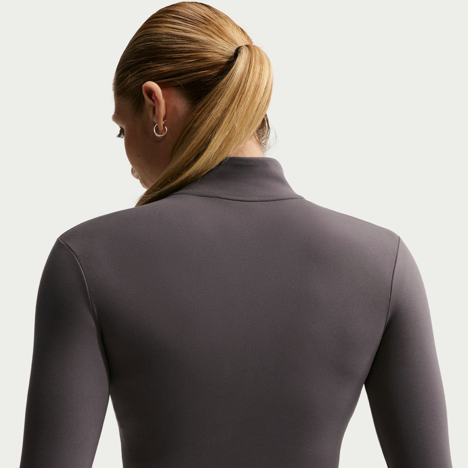 One Dri-FIT Fz Fitted Jacket Kadın Gri Sweatshirt
