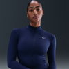 NIKE - One Dri-FIT FZ Fitted Jacket Kadın Mavi Sweatshirt (1)