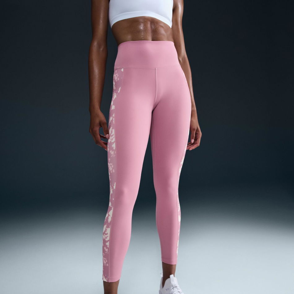 One Dri-FIT High Rise 7/8 Tight Aop Kadın Pembe Tayt