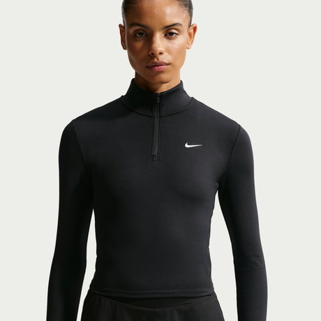 NIKE - One Dri-FIT QZ Fitted Midlayer Kadın Siyah Sweatshirt