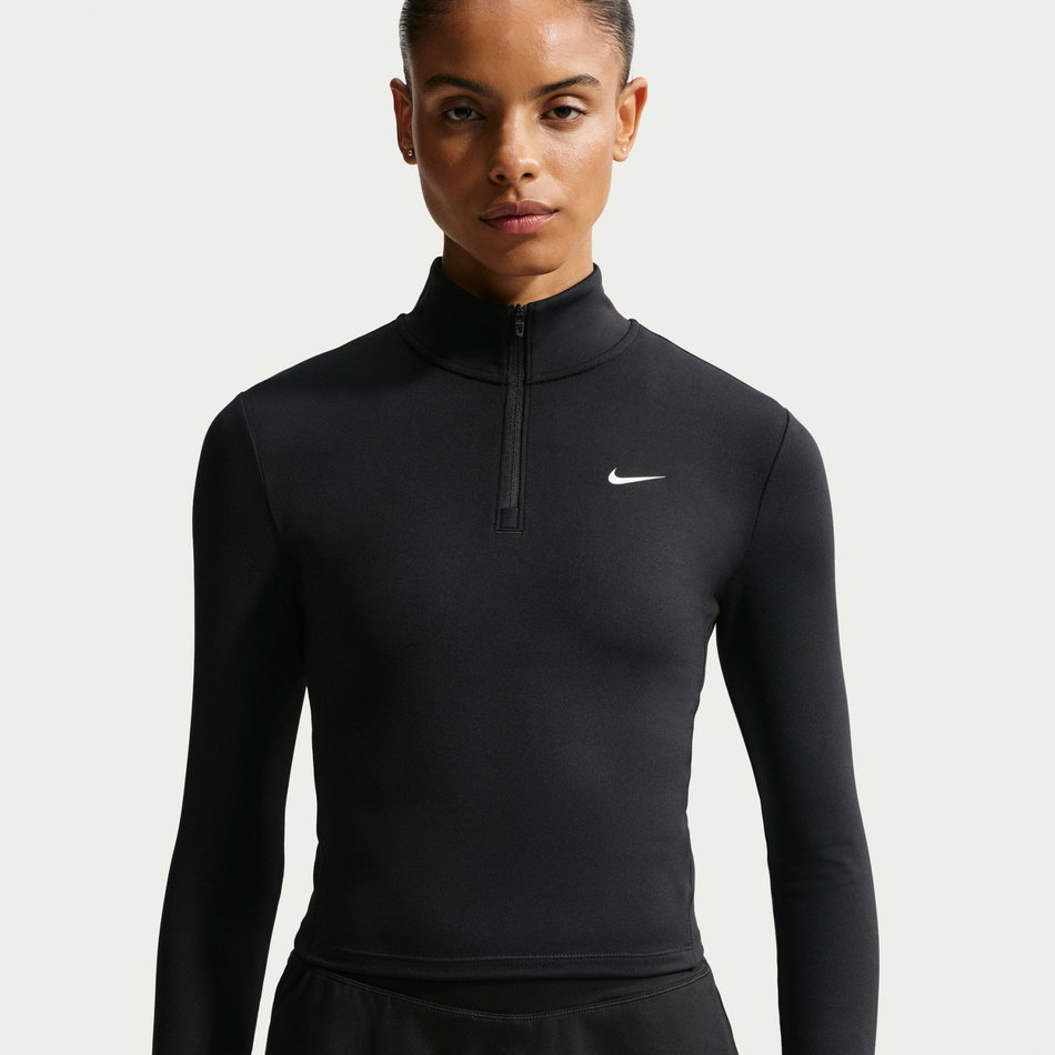 One Dri-FIT QZ Fitted Midlayer Kadın Siyah Sweatshirt