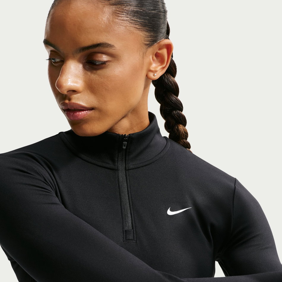 One Dri-FIT QZ Fitted Midlayer Kadın Siyah Sweatshirt