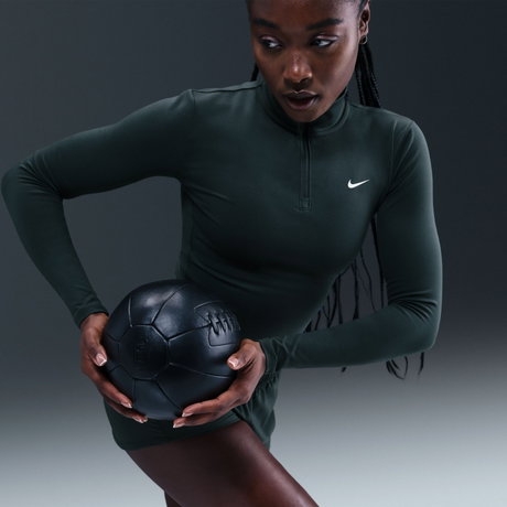 NIKE - One Dri-FIT QZ Fitted Midlayer Kadın Yeşil Sweatshirt