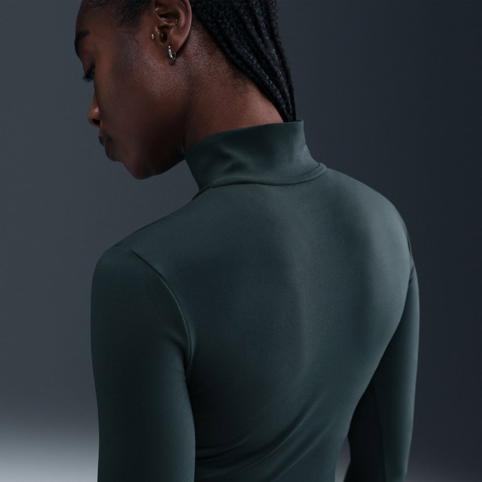 One Dri-FIT QZ Fitted Midlayer Kadın Yeşil Sweatshirt