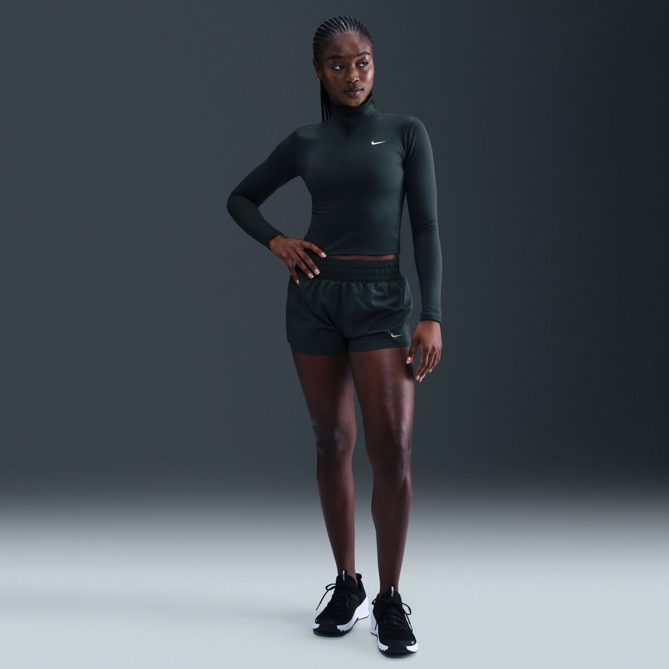 One Dri-FIT QZ Fitted Midlayer Kadın Yeşil Sweatshirt