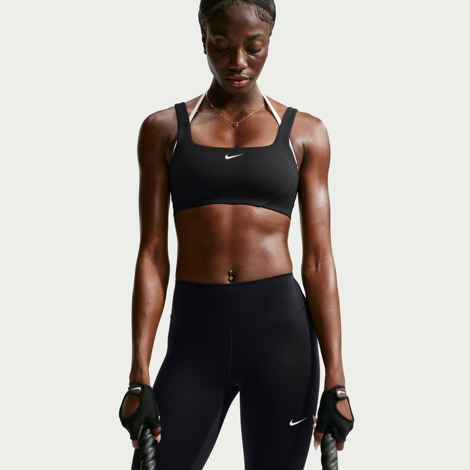 Nike One Dri-FIT Strappy Bra Kadın Siyah Sporcu Sütyeni