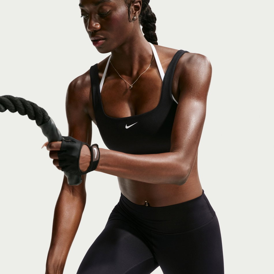 Nike One Dri-FIT Strappy Bra Kadın Siyah Sporcu Sütyeni