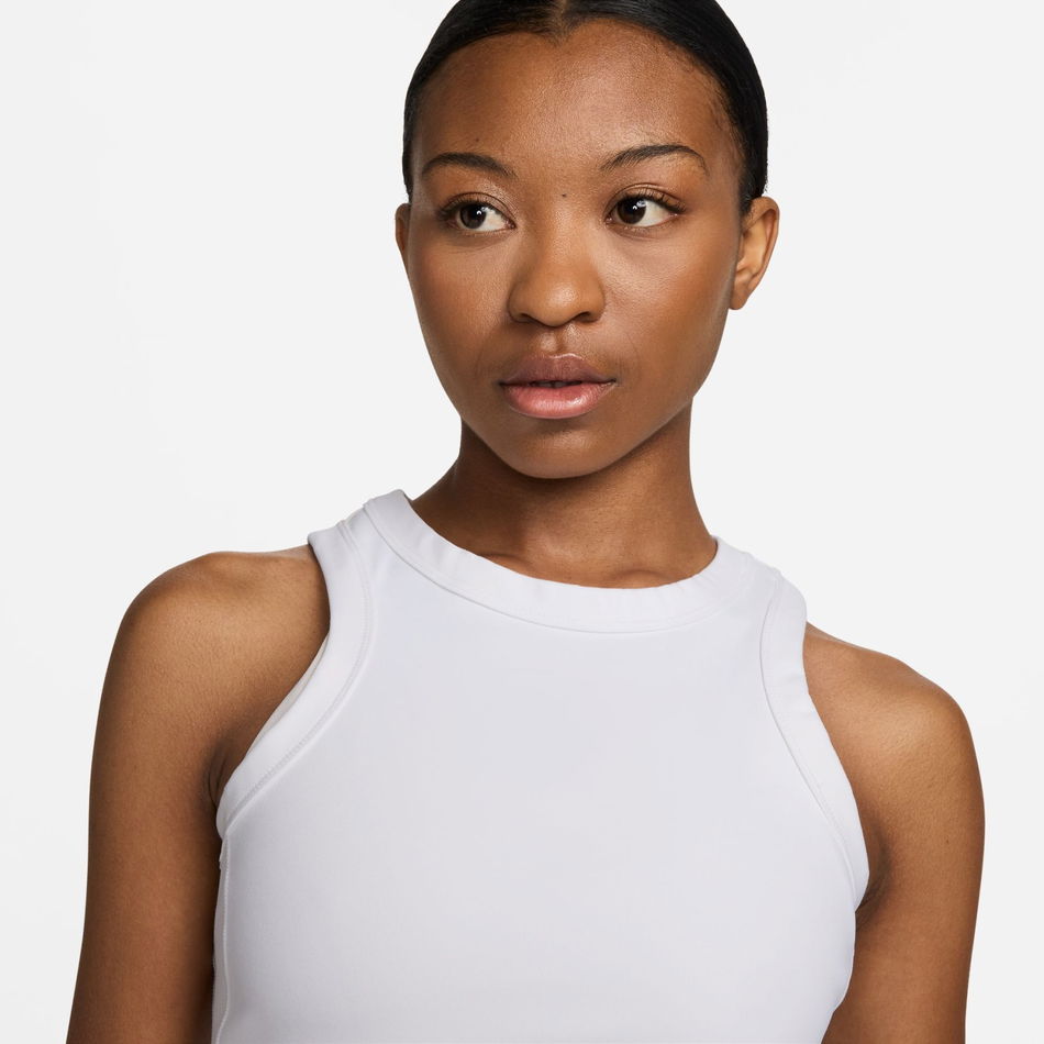 One Fitted Dri-FIT Crop Tank Kadın Beyaz Atlet