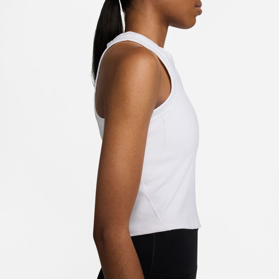 One Fitted Dri-FIT Crop Tank Kadın Beyaz Atlet