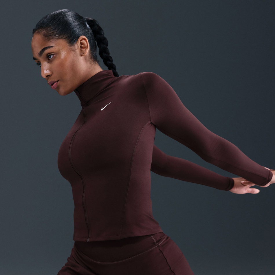 One Fitted Dri-FIT FZ Jacket Kadın Bordo Sweatshirt