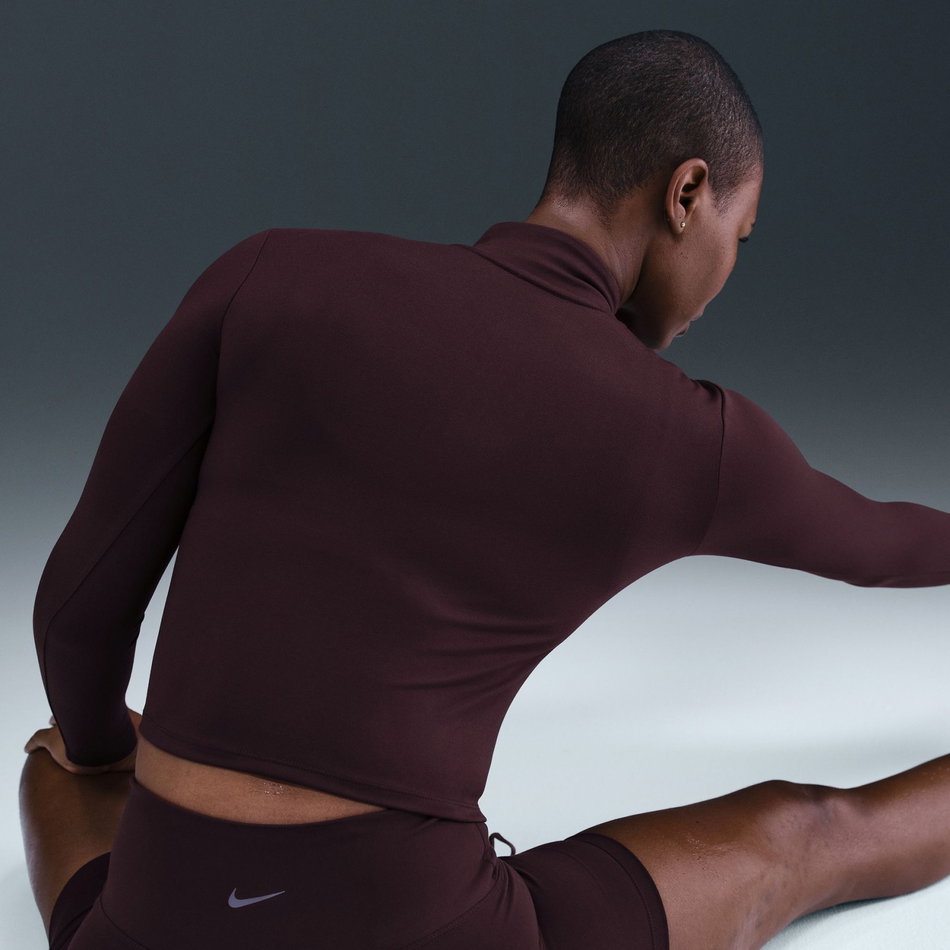 One Fitted Dri-FIT QZ Midlayer Kadın Bordo Sweatshirt
