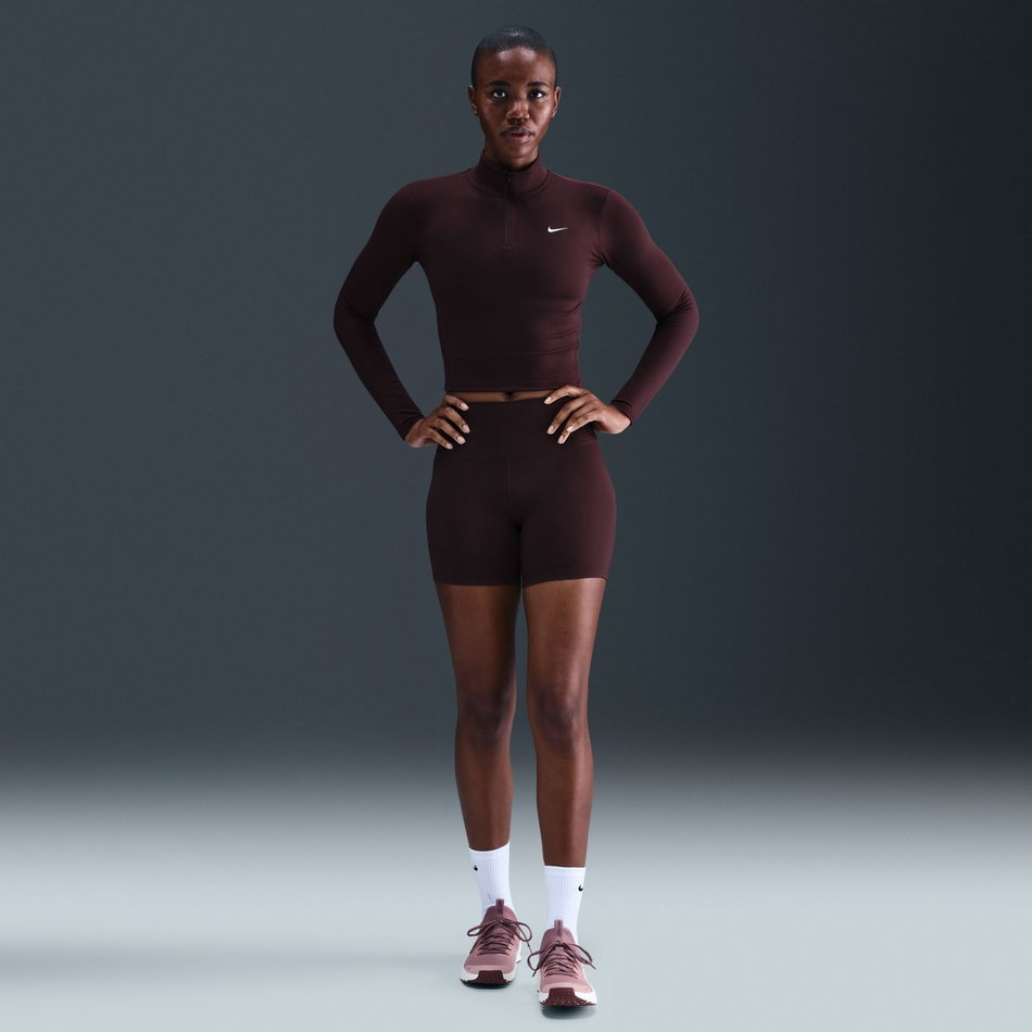 One Fitted Dri-FIT QZ Midlayer Kadın Bordo Sweatshirt