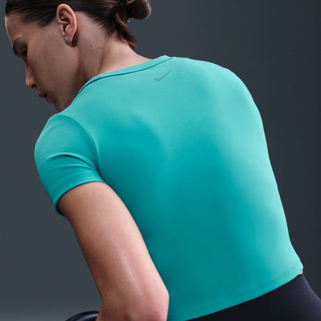 NIKE - One Fitted Dri-FIT Ss Top Kadın Mavi Tişört (1)