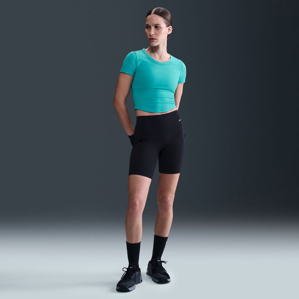 One Fitted Dri-FIT Ss Top Kadın Mavi Tişört