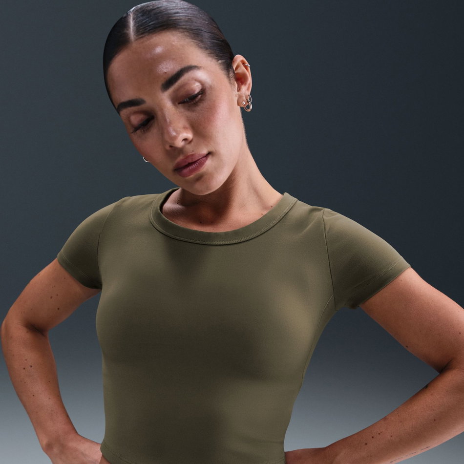 One Fitted Dri-FIT SS Top Kadın Yeşil Tişört