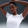 NIKE - One Fitted Ss Top Kadın Beyaz Tişört (1)