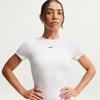 NIKE - One Fitted Ss Top Kadın Beyaz Tişört (1)
