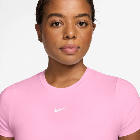 NIKE - One Fitted Ss Top Kadın Pembe Tişört (1)