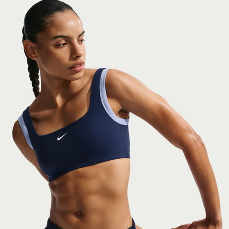 NIKE - Nike One Support Bra Kadın Mavi Sporcu Sütyeni