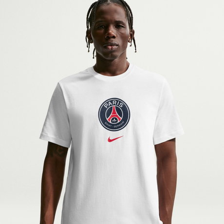 NIKE - Paris Saint-Germain PSG Crest Tee Erkek Beyaz Tişört