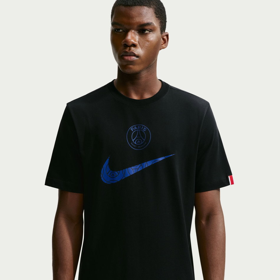 Paris Saint-Germain Psg Swoosh Tee Erkek Siyah Tişört