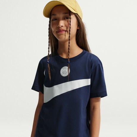 NIKE - Paris Saint-Germain Swoosh Tee Çocuk Mavi Tişört