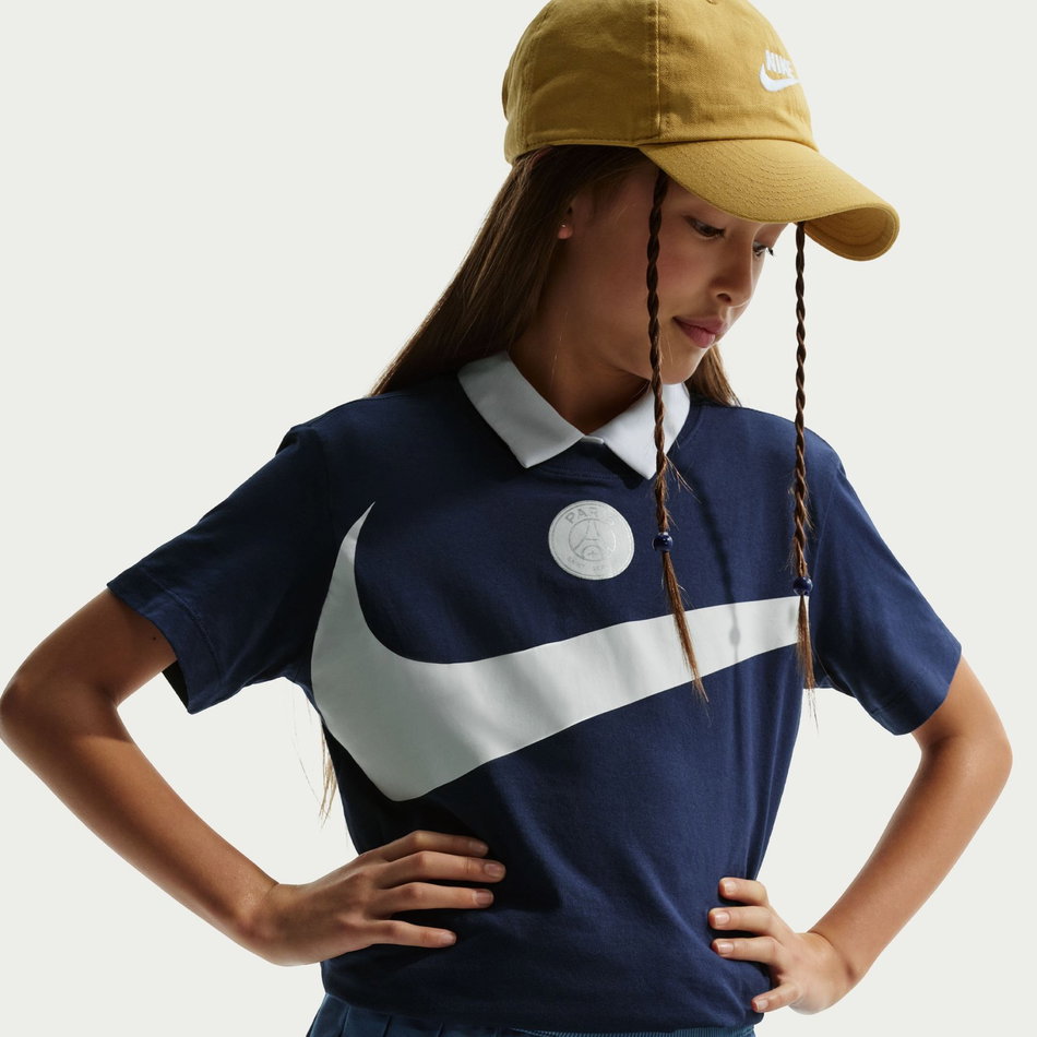 Paris Saint-Germain Swoosh Tee Çocuk Mavi Tişört