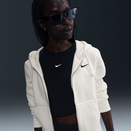 NIKE - Phoenix Fleece FZ Hoodie Kadın Bej Sweatshirt (1)