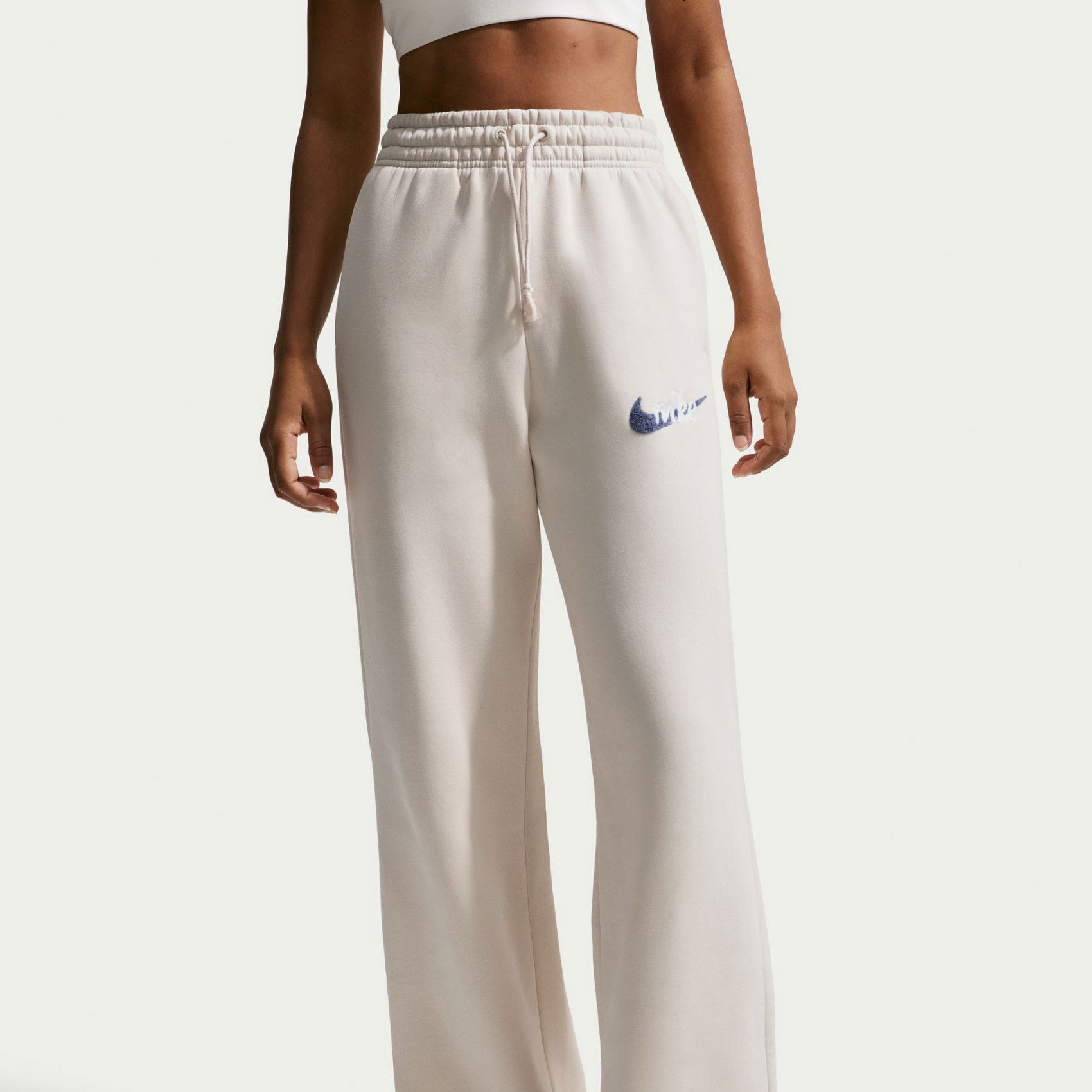 Nike Phoenix Fleece Hr Logo WL Pant Kadın Bej Eşofman Altı IM9836-104
