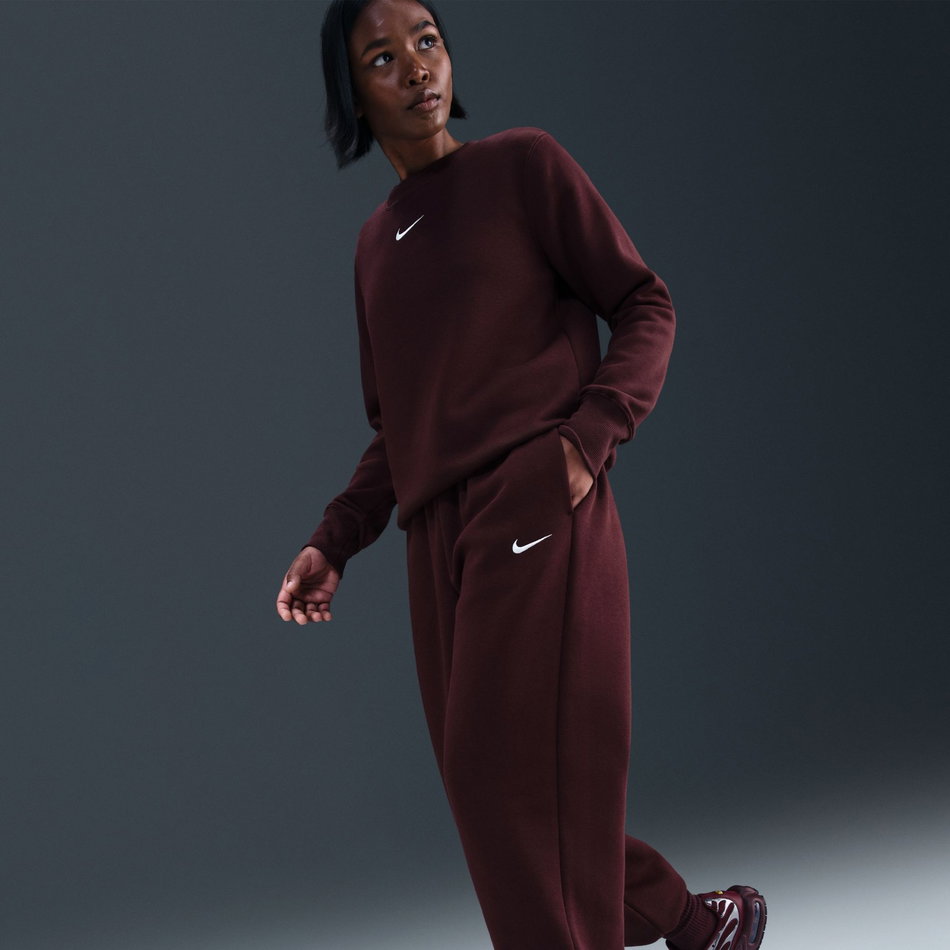 Phoenix Fleece HR OS Pant Kadın Bordo Eşofman Altı